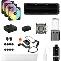 Corsair Hydro X Series iCUE LINK XH405i RGB -vesijäähdytyssarja, Stealth Gray