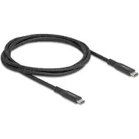 DeLOCK – USB 20 Gbps Cable USB Type-C male to male PD 3.0 100 W E-Marker 1 m black metal (80024)