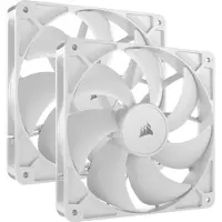 Corsair RS 140, 140 mm, PWM, Magneettikupulaakeri -tuuletinsarja, 2 kpl, valkoinen