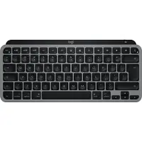 Logitech Master MX Keys Mini For Mac, Langaton, Bluetooth, Näppäimen saksikytkin, QWERTY, LED, musta, Harmaa