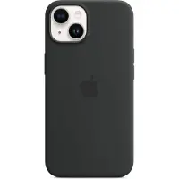 Apple iphone 14 silicone case with magsafe - midnight