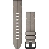 Garmin QuickFit 20mm -kellonhihna Mudanharmaa mokkanahka