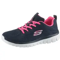 SKECHERS Matalavartiset tennarit 'Graceful Get Connected' laivastonsininen / harmaa / vaaleanpunainen