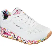 SKECHERS Matalavartiset tennarit 'Uno-Loving Love' sininen / keltainen / punainen / luonnonvalkoinen