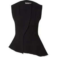 Weekday Sleeveless Asymmetric Peplum Top - Black - 36