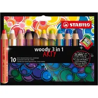 Stabilo Värikynät - Woody 3-in-1 Taiteilija - 12 kpl. - Moniväri - - OneSize - Värityssarjat