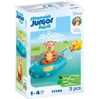 Playmobil 1.2.3 Aqua & Disney: Tigerdyrets Gummibådtur - 71704 - Multi/patterned - ONE SIZE
