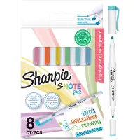 Sharpie 2182116, 8 kpl, Sininen, Vihreä, Oranssi, Vaaleanpunainen, Keltainen, Valkoinen, Pyöreä
