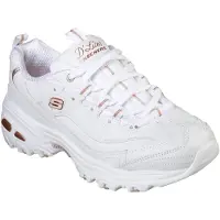 SKECHERS for woman. 11931 D'Lites Fresh Start shoes white (36), Leather, Laces, Casual