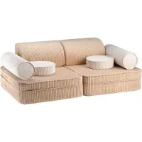 WigiWama Settee Corduroy - Brown - 136X 78X 46CM