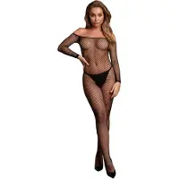 Le Désir - Bodystocking, joustava, pitkähihainen, monipuolinen, seksikäs, musta