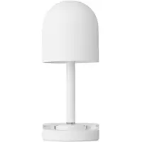 AYTM LED-akkukäyttöinen pöytävalaisin Luceo, valkoinen, IP44 himmennettävä, Valkoinen/opaali, Metalli, Design
