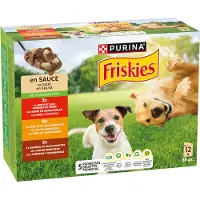 Friskies 36x85 Adult nautaa, kanaa & karitsaa kastikkeessa koiran märkäruoka