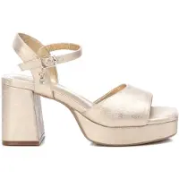 Xti for woman. 14147104-ORO Sandals 141471 gold -Heel height 7cm (41), 5 to 8 cm, Buckle, Casual, Party
