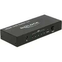 DeLOCK 18685, HDMI, Metalli, Musta, 18 Gbit/s, 600 MHz, 3840 x 2160 pikseliä