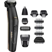 BaByliss MT860E 11-in-1 Carbon Titanium -monitoimitrimmeri, musta, kulta
