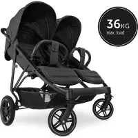Hauck Uptown Duo tuplarattaat, Melange Black
