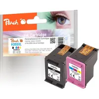 Peach PI300-897, Korkea (XL) värintuotto, Musta, Syaani, Magenta, Keltainen, 18 ml, 16 ml, 2 kpl, Monipakkaus