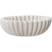 House Nordic Lina - Bowl, Polyresin, Beige, Ø20X6,5 Cm - Beige - 6.5X20X20CM