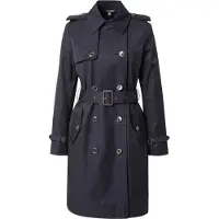 Ralph Lauren for woman. 297967122003 Navy cotton blend double-breasted trench coat (XS), Casual, Classic