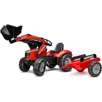 Falk Massey Ferguson Poljintraktori + Etukuormaaja & Perävaunu