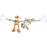 Teddykompaniet Diinglisar Wild, Pram Hanger, Elephant & Giraffe - Grey - ONE SIZE