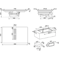 Smeg HOBD482D2 -induktiotaso liesituulettimella