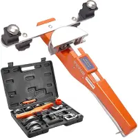 Vevor -putkien taivutuskone, 1/4"-7/8" räikkäputkien taivuttimet, 90° eteen-/taaksepäin putkien taivutustyökalut, 7 meistiä LVI-ilmastoinnin jääkaapin korjaukseen