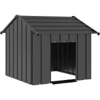 vidaXL Koiratalo katolla 85x107x81 cm galvanoitua terästä