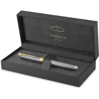 Waterman Expert Steel/Gold Täytekynä Medium