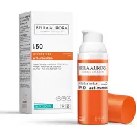 Bella aurora Tummentumia Ehkäisevä Aurinkogeeli Spf50