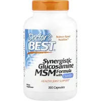 Doctors Best Synergistinen Glukosamiini MSM -kaava OptiMSM:llä - 180 kapselia