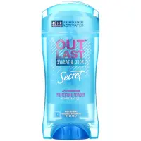 Secret , Outlast, 48 Tuntia Selkeä Gel Deodorantti, Säilyttävä Pöly, 2,6 oz (73 g)