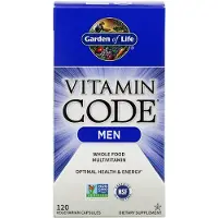 Garden of life , Vitamin Code, Kokonainen Ruokaviruksellinen Monivitamiini Miehille, 120 Kasviskapselia
