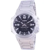 Casio Miehen kello - CASIO - AMW-870D-1A - Ruostumaton teräs - Digitaalinen/analogi näyttö - Vedenkestävä 5 BAR