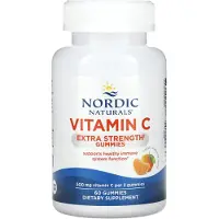 Nordic Naturals Vitamiini C, Extra Strength, Great Tangerine, 500 mg, 60 Gummies (250 mg per Gummy)