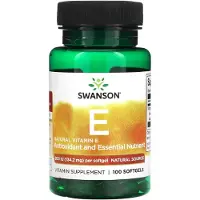 Swanson Health - Luonnollinen E-vitamiini 200 IU, 100 kapselia