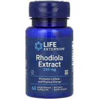 Life Extension , Rodiola-ekstrakti, 250 mg, 60 kasvissyöntiä kapsulia