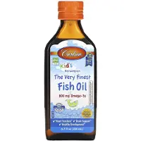 Carlson Labs Carlson, Lasten, Norjalaista, Very Finest Kalakasvainöljy, Luonnollinen Oranssi, 6,7 fl oz (200 ml), (2 300 mg per Palautus)