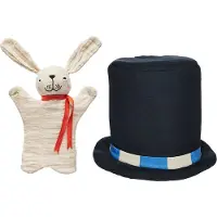 OYOY Magic Hat & Rabbit Black/White Combo 3-8 Y Pojat, Tytöt