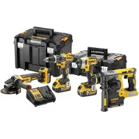DeWalt Työkalusarja (DCG405 + DCH273 + DCD796 + DCF887); 18 V; 3x5,0 Ah akku + Kantolaukku TSTAK