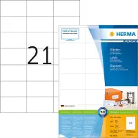 Herma 4616, Valkoinen, Suorakulmio, Kiinteä, Paperi, Matta, Laser/Inkjet