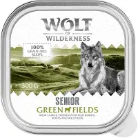 Wolf of Wilderness 24x300g Senior Green Fields karitsa & kana