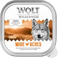 Wolf of Wilderness Adult -säästöpakkaus 24 x 300 g - Wide Acres - Kana
