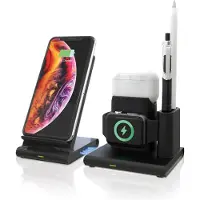 RealPower ChargeAIR Connect, Sisätila, USB, Langaton lataaminen, Musta (409453)