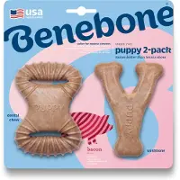 Benebone Puppy 2 kpl - Dental Chew/Wishbone Bacon Tiny