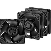 Arctic S12038-8K - 3 Pack, Tuuletin, 12 cm, 800 RPM, 8000 RPM, 370 m³/h, musta (ACFAN00302A)