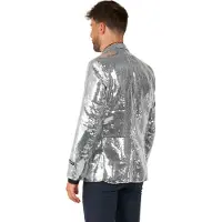 Oppo Merchandise Group B.V. Suitmeister Sequins Silver Miesten Puvuntakki - Small