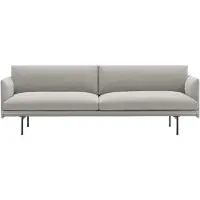 Muuto , Outline Sofa 3-Seater - Black Base - Clay 12 Black