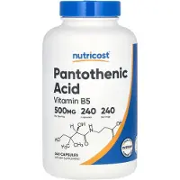 Nutricost , Pantoteenihappo, 500 mg, 240 kapselia